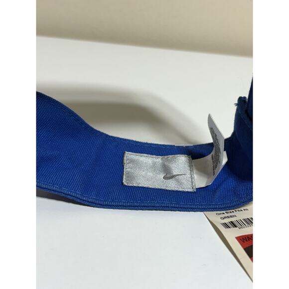 Vintage Nike Just Do It Visor Hat Cap Embroidered Hat Blue Pickleball Running - Picture 4 of 5